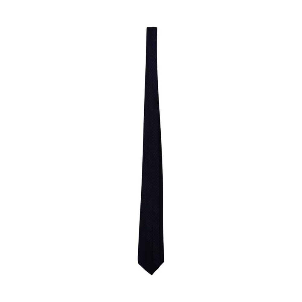 Bvlgari Printed Tie in Navy Blue Silk - Picture 2 of 5